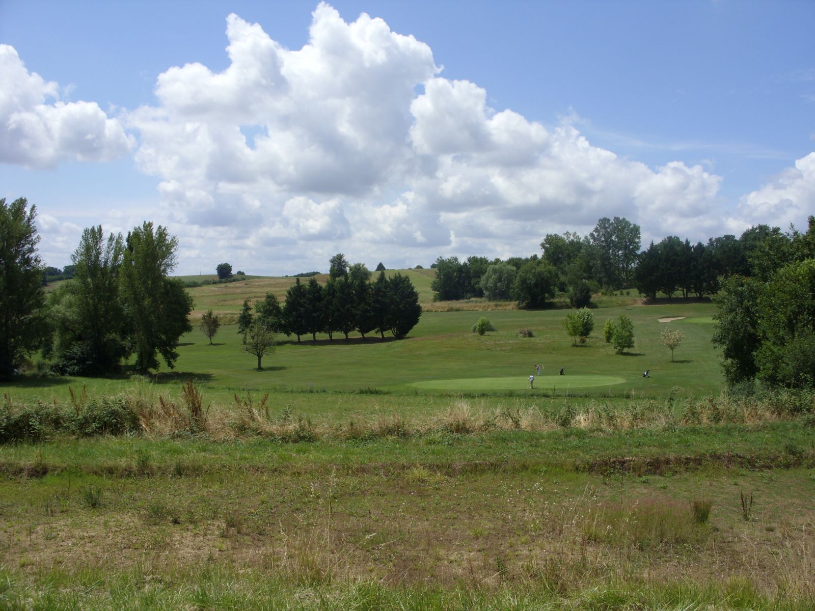 A unique building plot over looking a golf course.